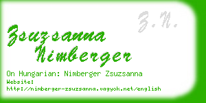 zsuzsanna nimberger business card